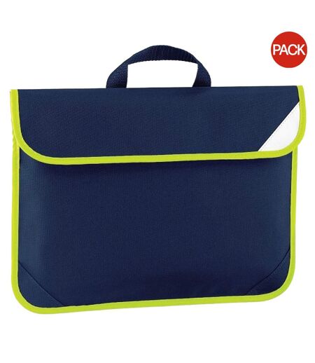 Quadra Enhanced-Viz Book Bag - 4 Liters (Pack of 2) (French Navy) (One Size) - UTBC4332