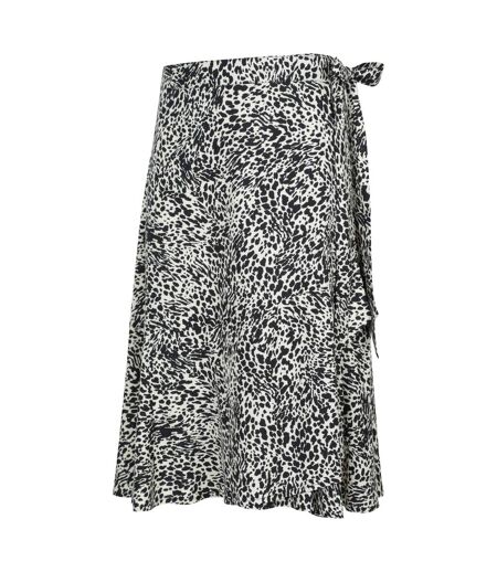 Womens/ladies papamoa animal print wrap skirt monochrome Mountain Warehouse