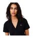 Robe Portefeuille Manches Courtes Femme Noir Lacoste-3