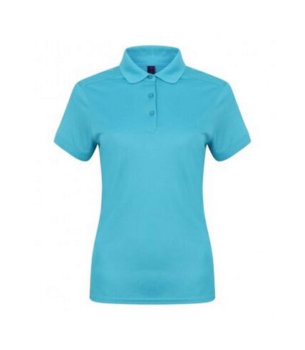 Henbury Womens/Ladies Stretch Microfine Pique Polo Shirt (Turquoise)