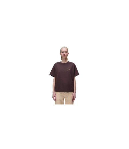 Womens/ladies Eir Graphic Print T-shirt Brown Napapijri