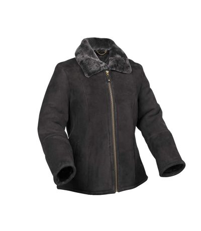 Eastern Counties Leather Womens/Ladies Hillary Aviator Sheepskin Coat (Black) - UTEL192