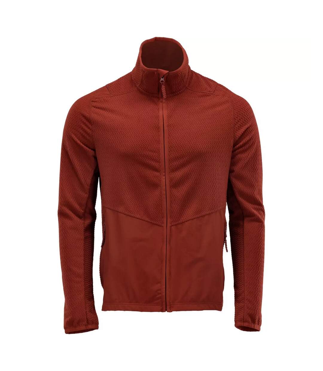 Mens Customised Patterned Fleece Jacket Autumn Red Mascot-1