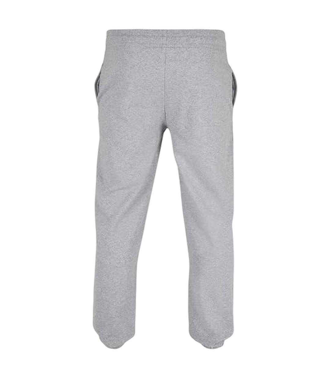 Mens Fluffy Jogging Bottoms Heather Grey Build Your Brand-2