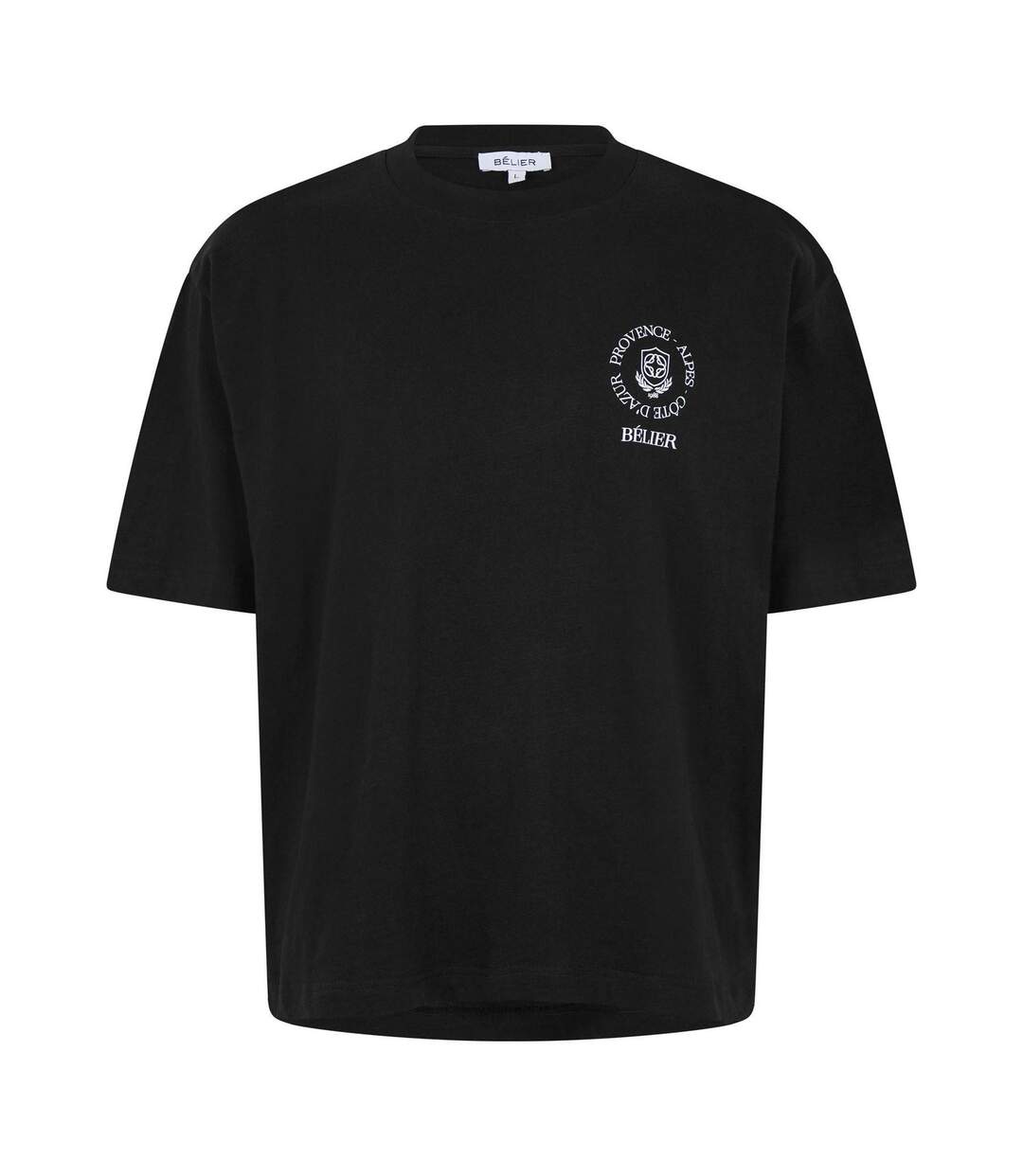 Mens Cannes Graphic Print Regular T-shirt Black Belier-2