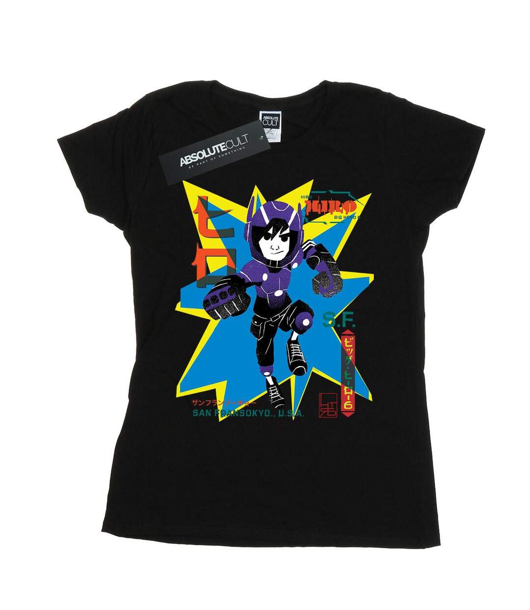 Disney - T-shirt BIG HERO HIRO ANIME - Femme (Noir) - UTBI15093-1
