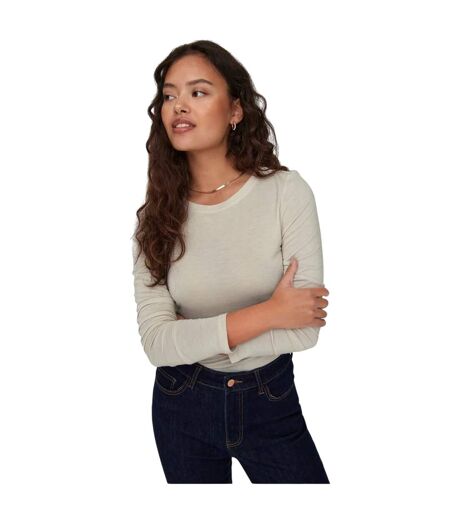T-shirt Motif/style Uni Femme Blanc Cassé Only