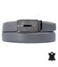 Ceinture Chic en Cuir Gris pour Hommes - Ajustable et Moderne-1