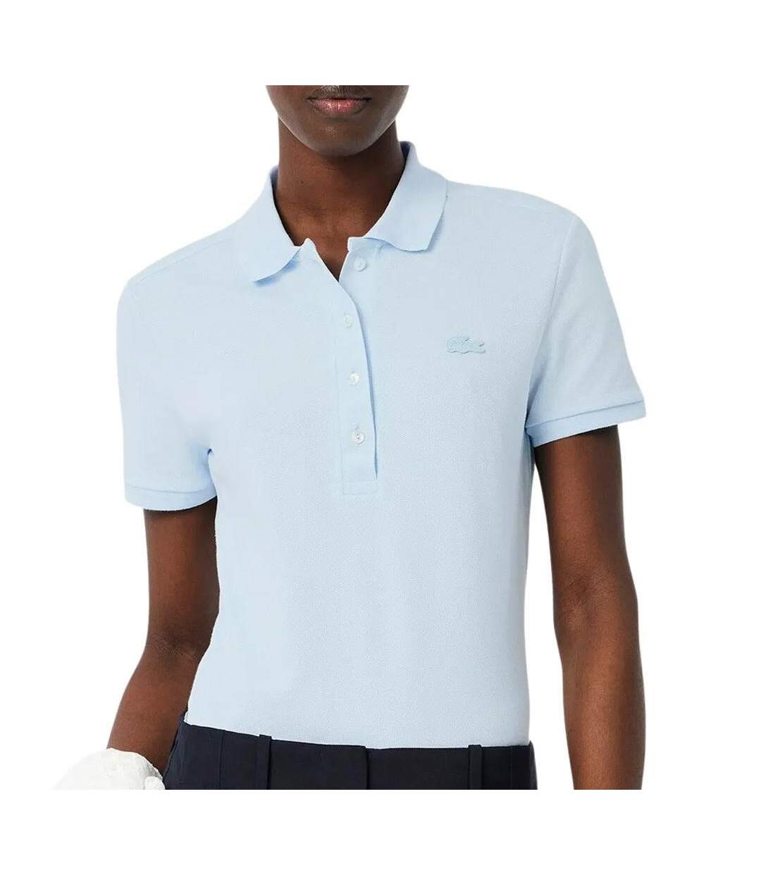 Polo bleu clair femme lacoste polo l.12-1