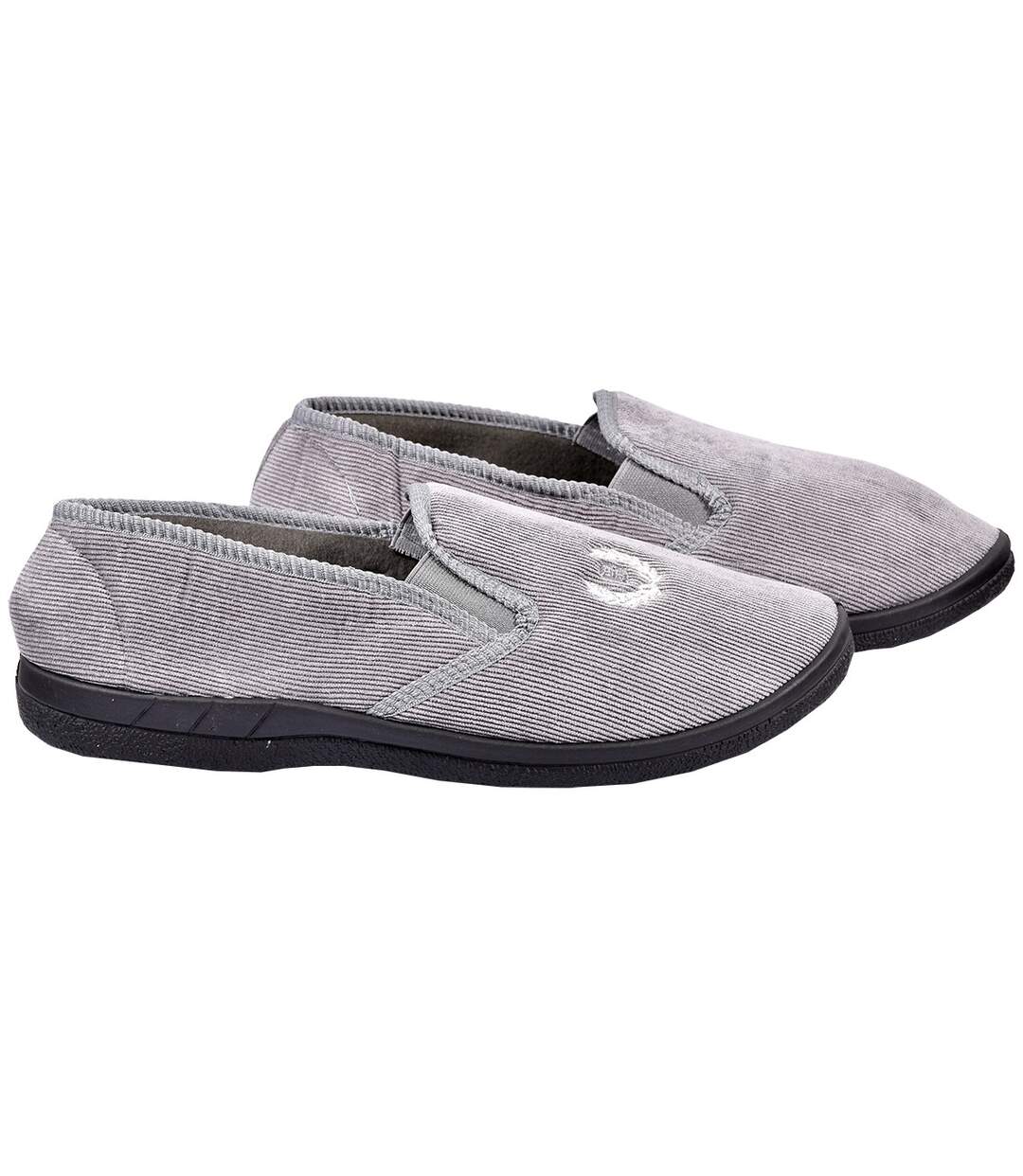 CHARENTAISE Homme Pantoufle PREMIUM MU7288 GRIS-2