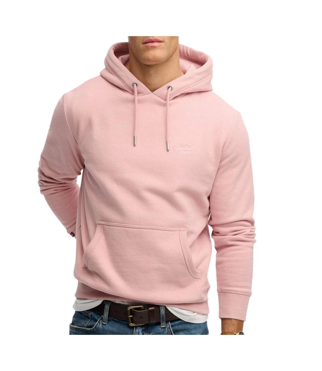 Sweat rose homme superdry essential logo-1