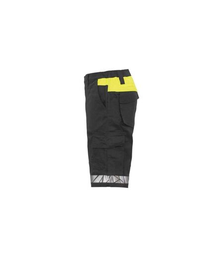 Mens Progression 7510 Work Shorts Black Yellow Projob