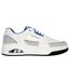 Mens uno court leather low post trainers white/blue Skechers