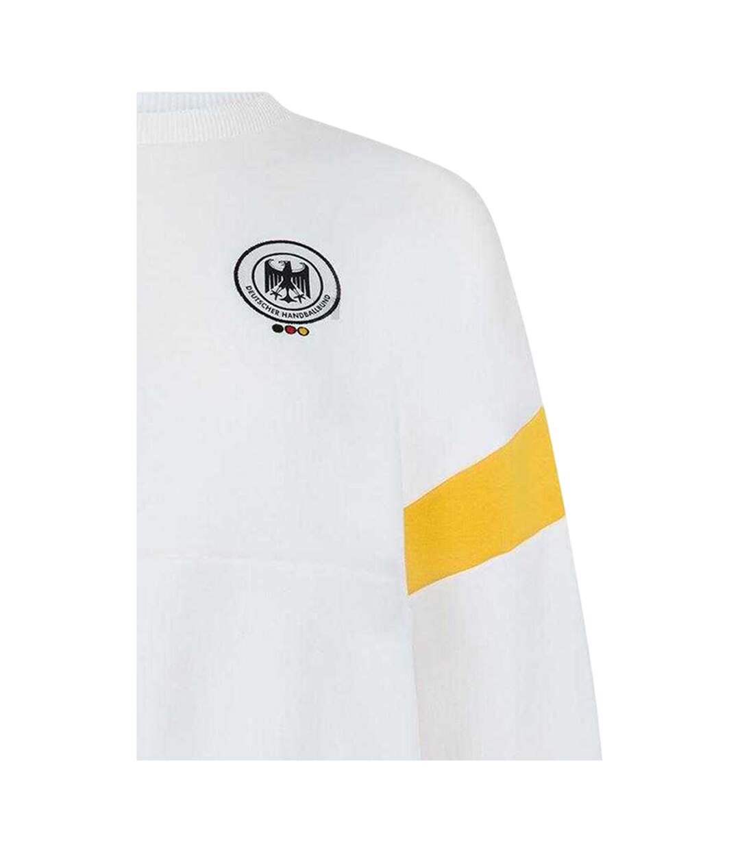 Womens/ladies Dhb Archive Crew Neck Crop Sweatshirt White Black Puma-3
