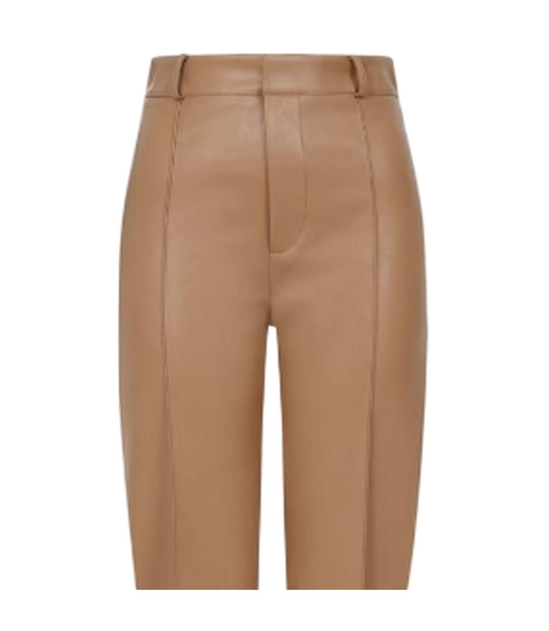 Womens/ladies Leather Trousers Camel Little Mistress-4