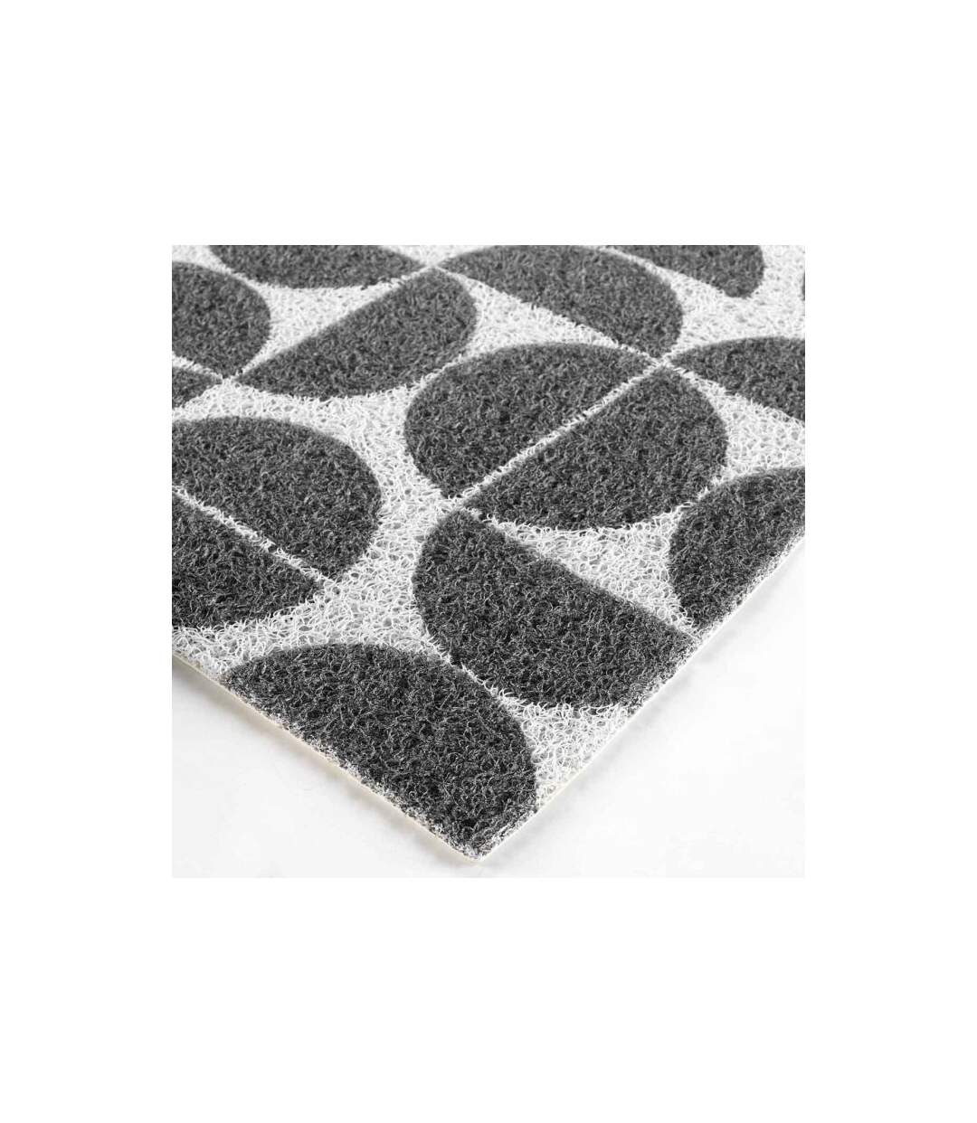Tapis d'Entrée Demi-Lune Cosmix 45x75cm Gris-2