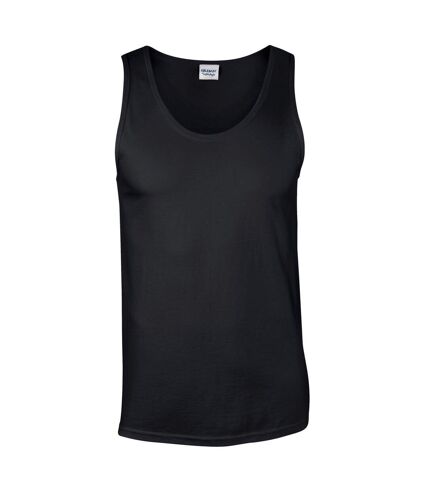 Unisex adult softstyle tank top black Gildan