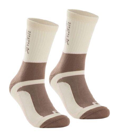 Womens/ladies Samaris 2 Season Boot Socks Light Vanilla Mocha Regatta