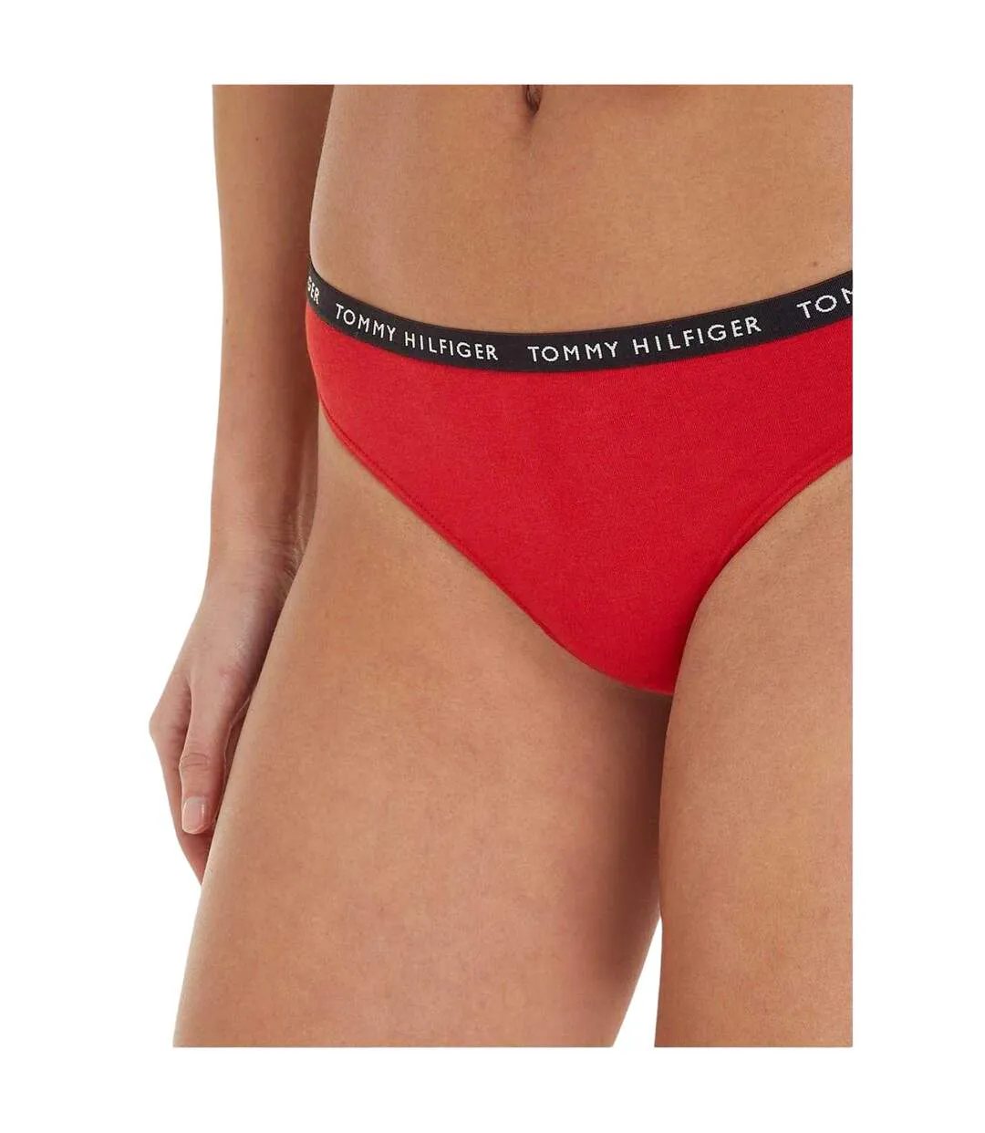 Lot De 3  Strings Motif/style Logo Femme Bleu Marine Blanc Rouge Tommy Hilfiger-3