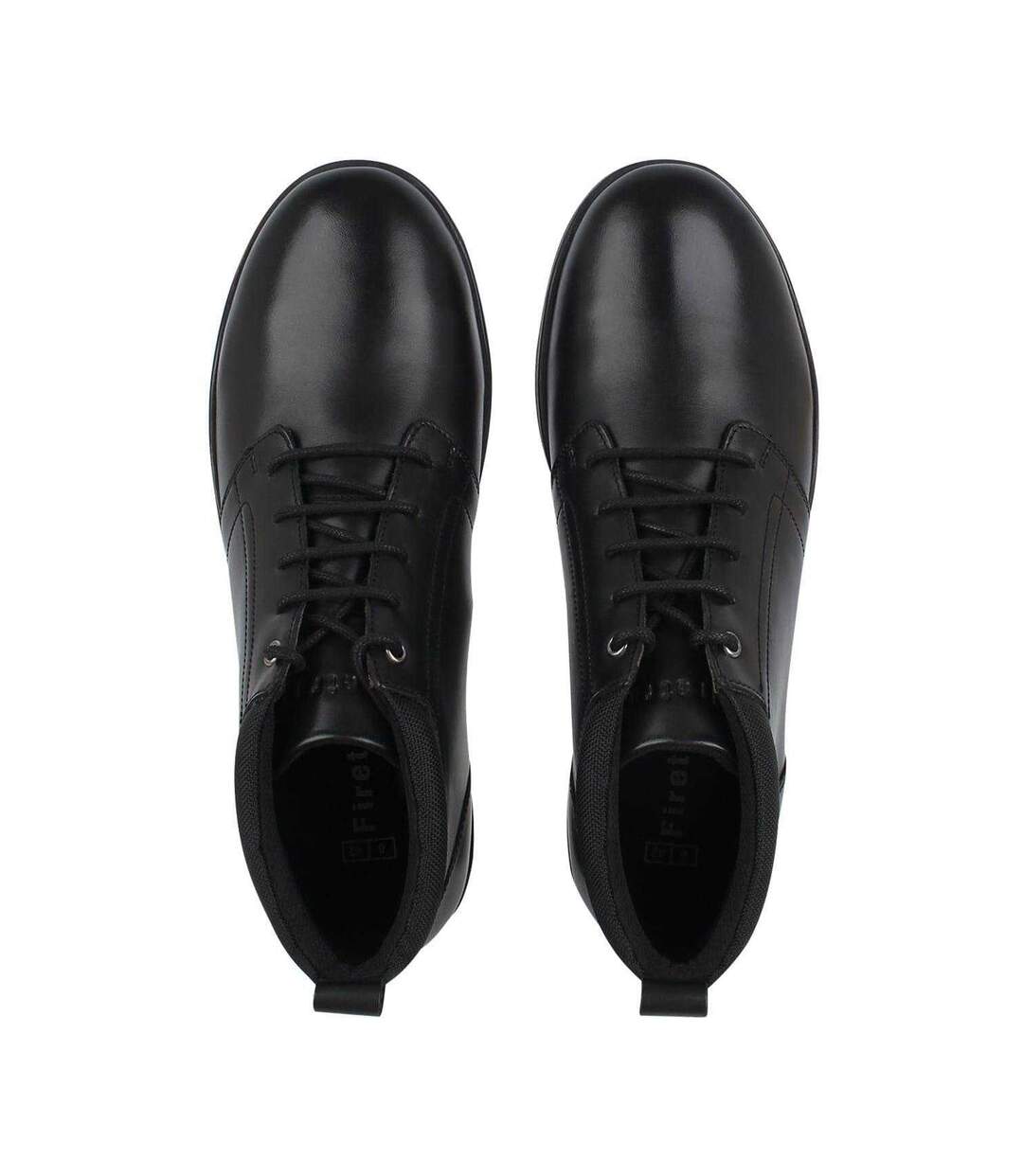 Mens Elgan Leather Flat Boots Black Firetrap-4