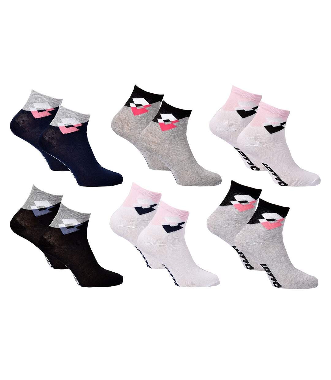 Chaussettes Femme LOTTO Socquettes Pack de 6 Paires WOMEN QUARTER 2314