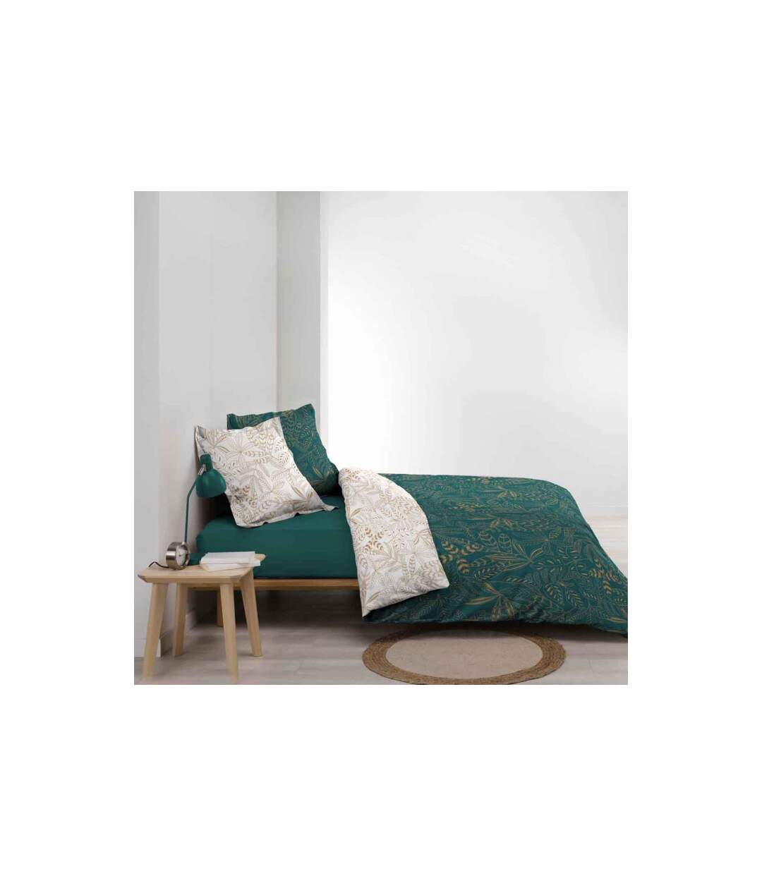 Parure de Lit 3 Pièces Belflor 240x220cm Émeraude-5