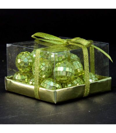 20 Boules décorations de Table - Noël - Doré