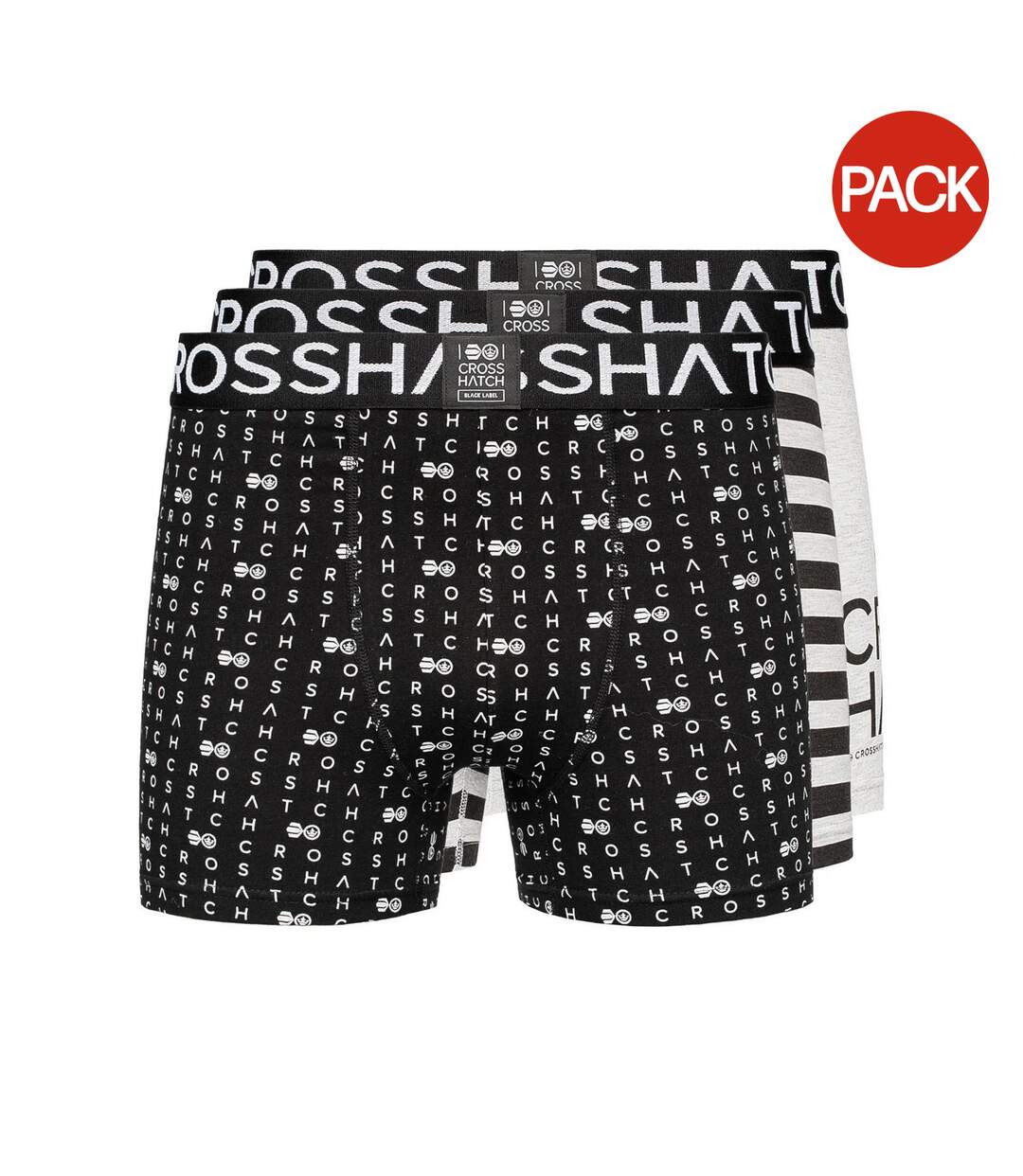 Boxers gridline homme gris chiné Crosshatch-1