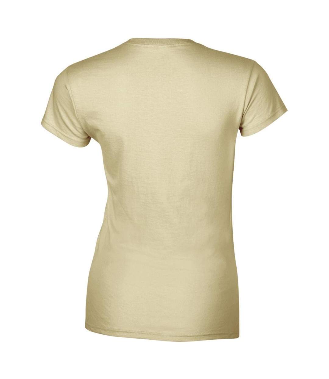 T-shirt À Manches Courtes Femme Beige Gildan-2
