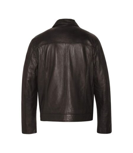Blouson cuir marron homme schott mens candreas - 3xl