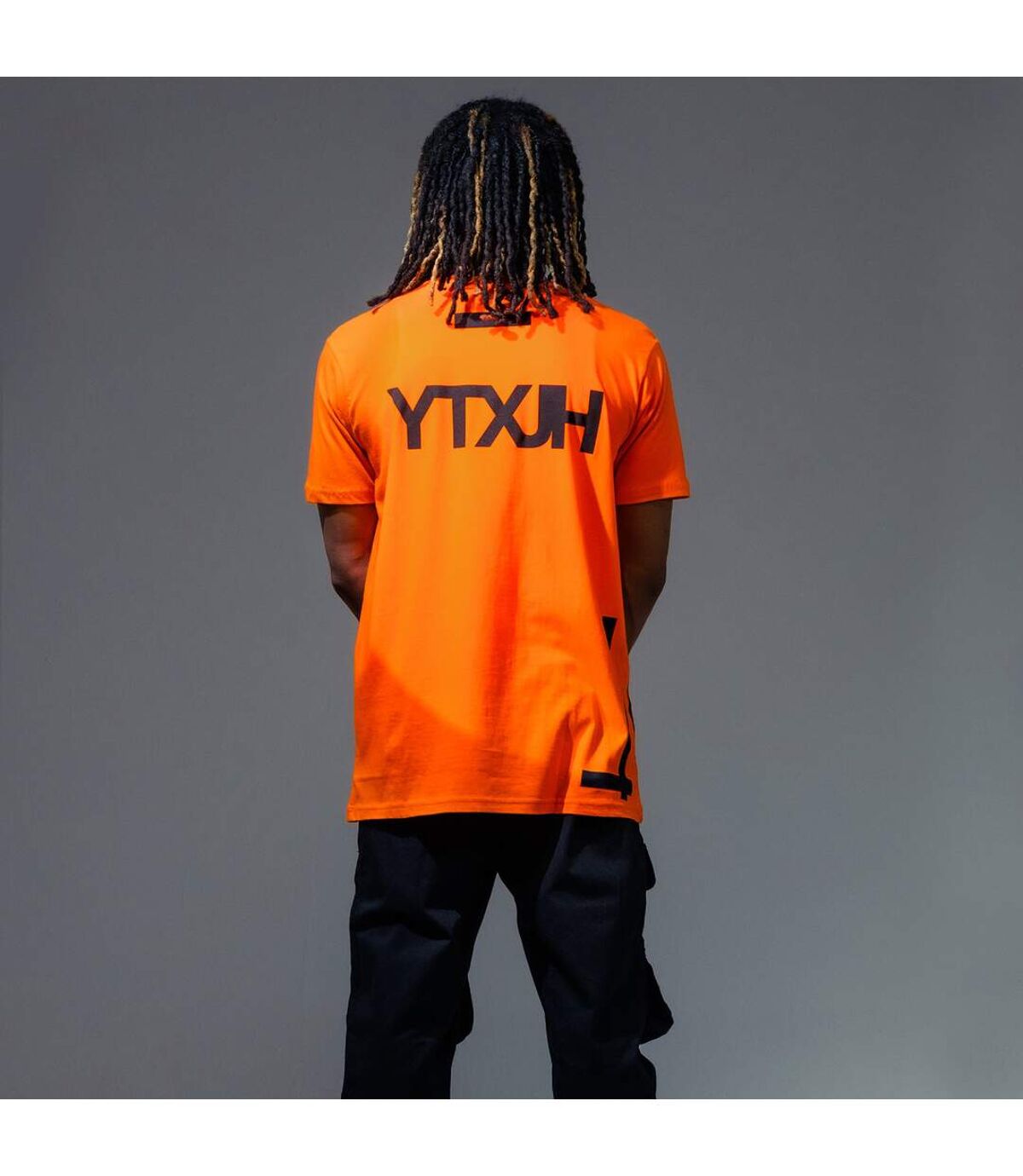 Hype Mens Youngs Teflon Oversized T-Shirt (Orange/Black)