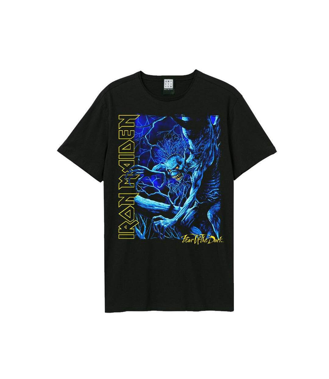 T-shirt Style Iron Maiden Blue Monster Adulte Noir Amplified-1