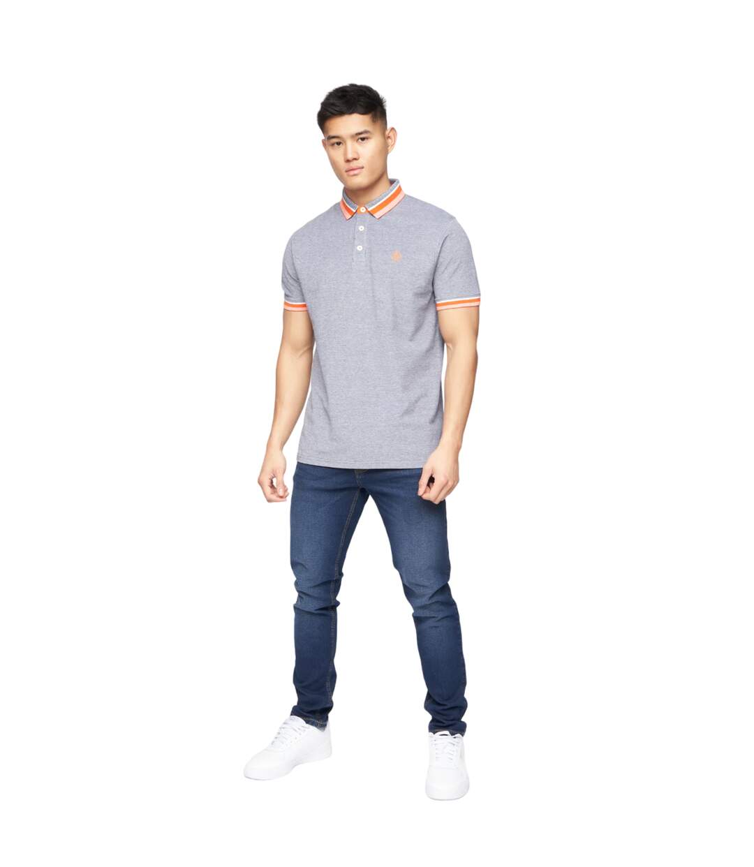 Polo cratmoore homme gris foncé chiné Crosshatch Crosshatch