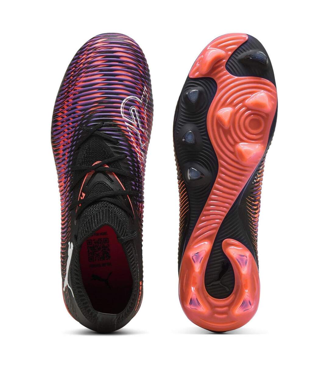 Womens/ladies Future 8 Match Snug Fit Artificial Ground Football Boots Black Purple Puma-3
