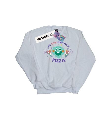 Disney Womens/Ladies Soul 22 Soul Purpose Is Pizza Sweatshirt (Blanc) - UTBI36461