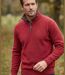 CHALLENGER PYLONE2 — Pull camionneur col montant zippé rouge : chaleur haute densité et style affirmé-1