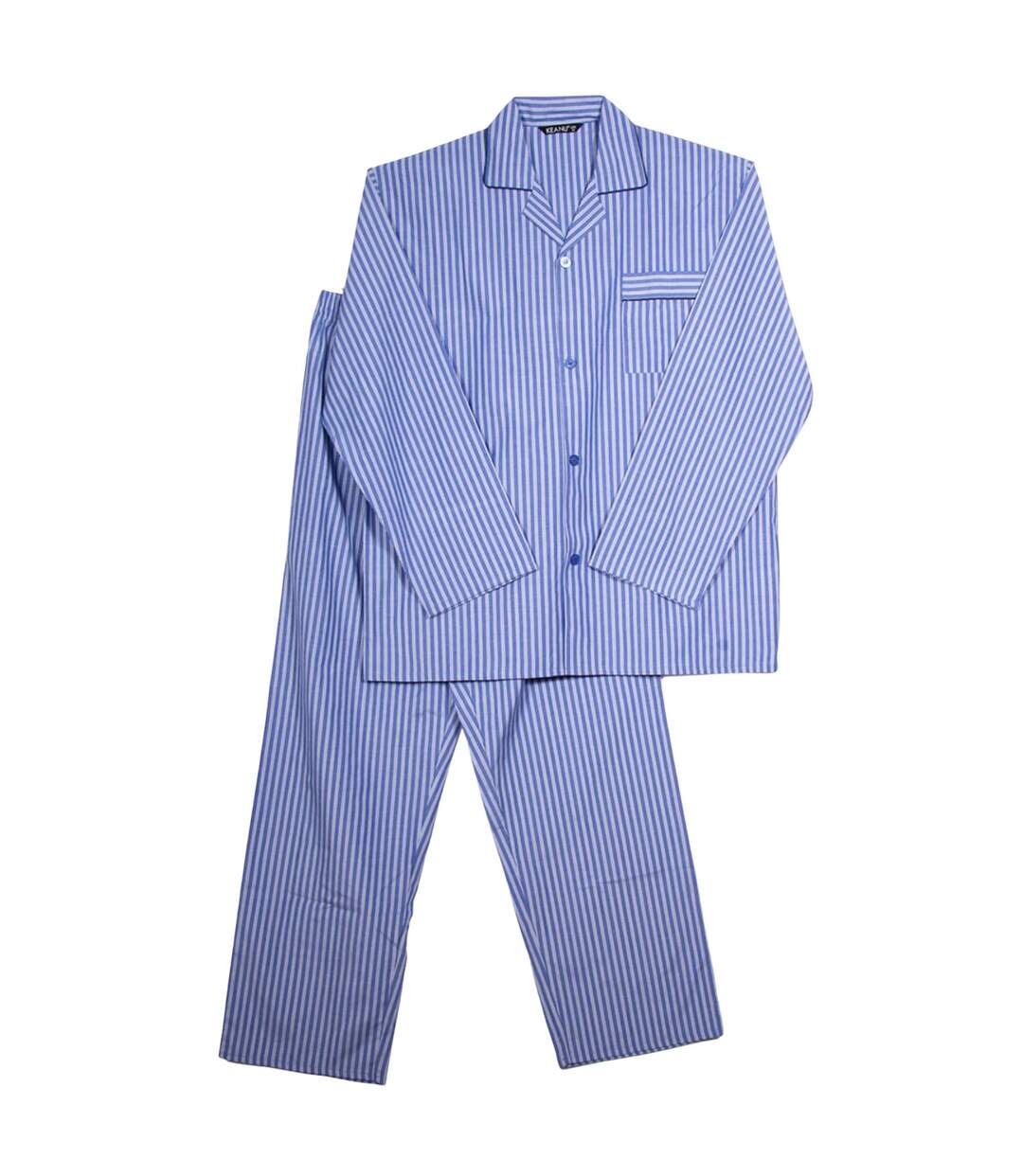 Ensemble De Pyjama Long Motif/style Rayé Homme Bleu Keanu-1