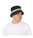 Mens Reflective Cotton Bucket Hat Black Brave Soul-3
