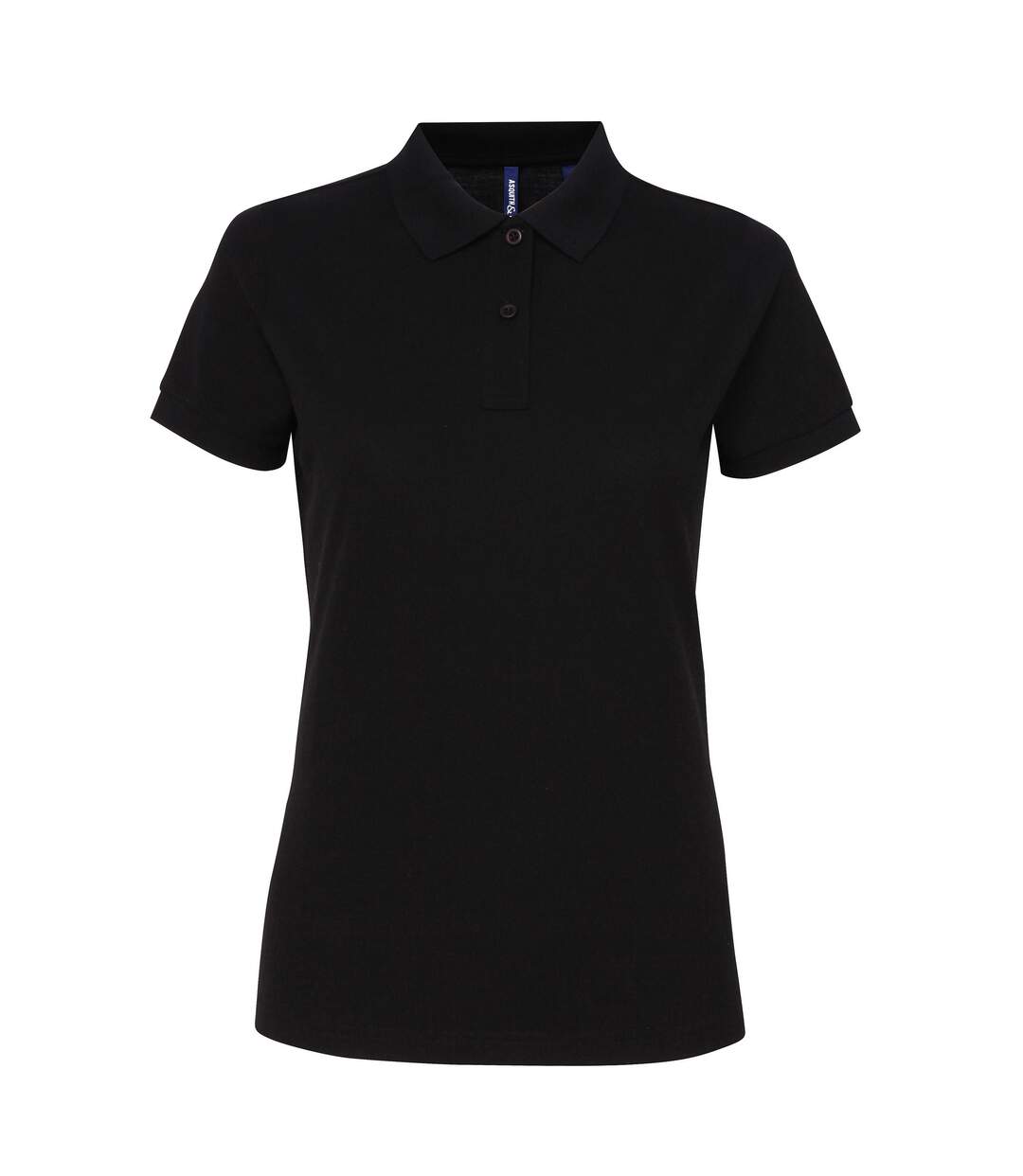 Polo manches courtes femme noir Asquith & Fox-1