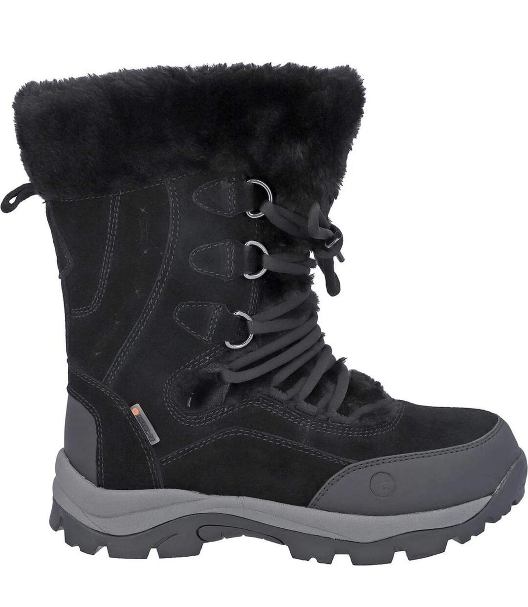 Womens/ladies Mortiz 200 Leather Hiking Boots Black Hi-Tec-4