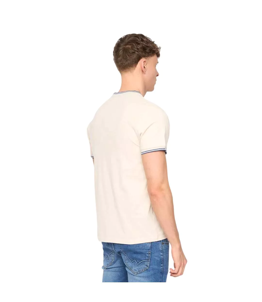 Mens Wrentham Cotton T-shirt Stone Duck And Cover-3