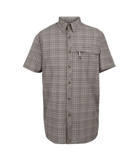 Mens checked packaway travel shirt treetop Regatta