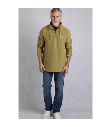 Mens cruiser macaroni quarter zip pullover antique moss Weird Fish