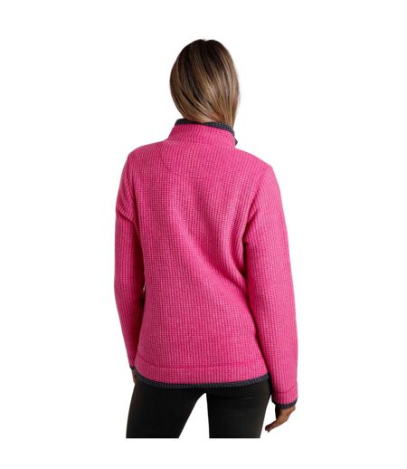 Womens/ladies ariana grid eco friendly full zip fleece jacket begonia pink Weird Fish