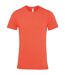 Unisex adult jersey crew neck t-shirt coral Bella + Canvas