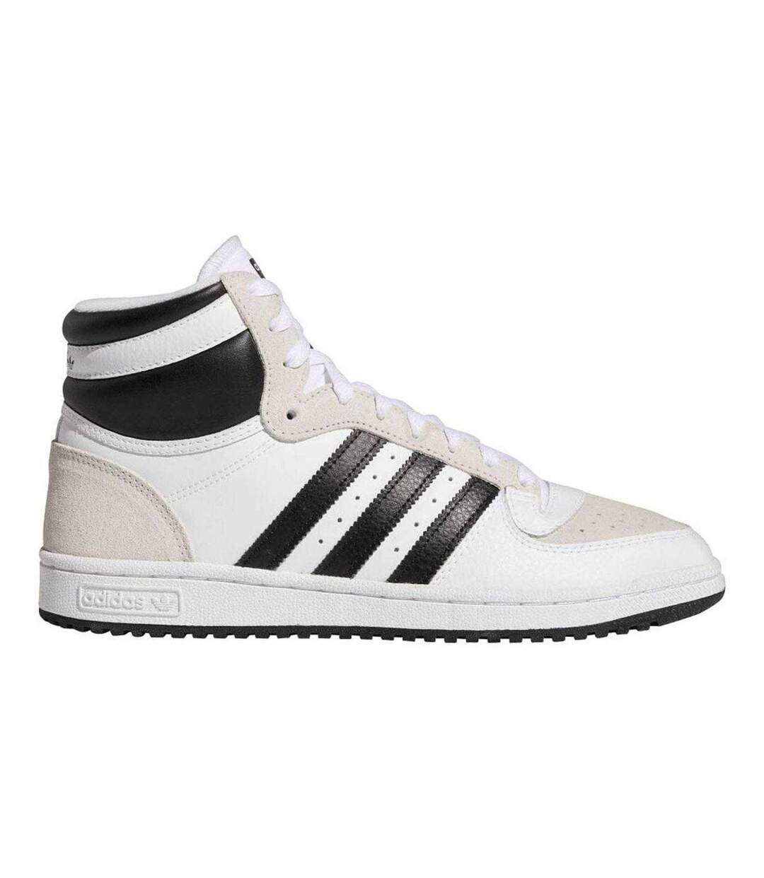 Mens Originals Leather High Top Trainers White Adidas-1