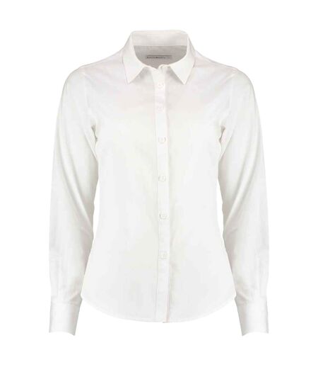 Chemisier Manches Longues Femme Blanc Kustom Kit