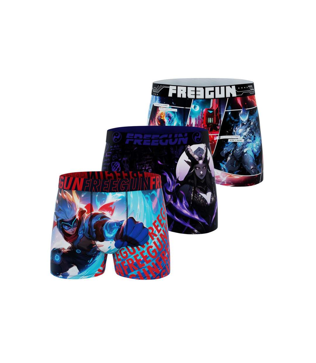 Lot de 3 boxers homme Heroes Power Freegun-1