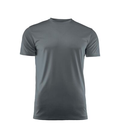 Printer RED Mens Run Active T-Shirt (Metal Grey) - UTUB736