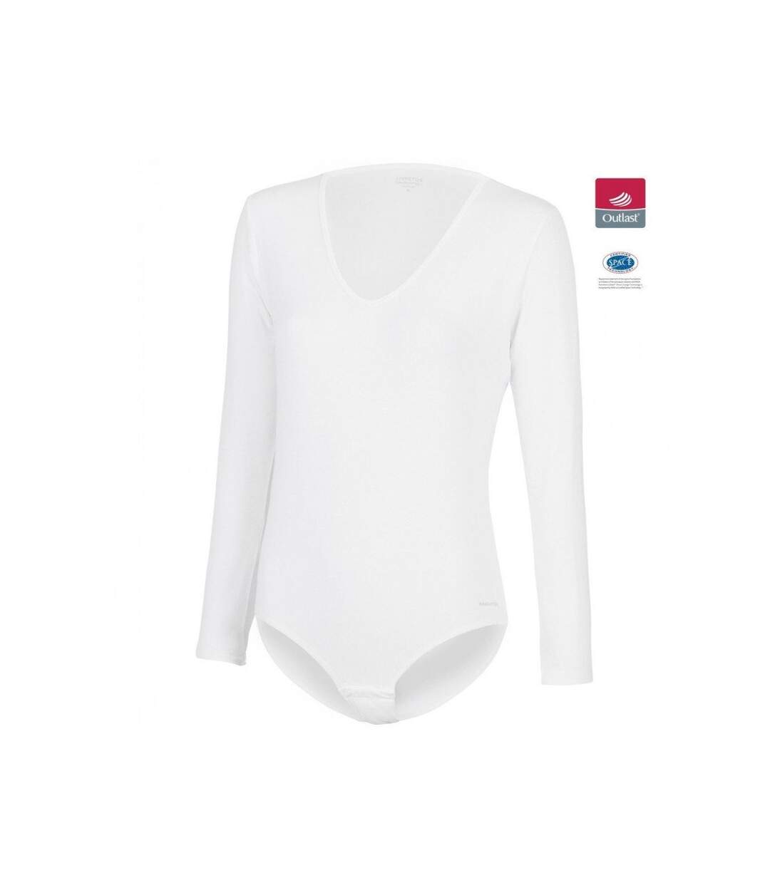 IMPETUS Body Manches longues Col V Femme Coton Viscose INNOVATION Blanc